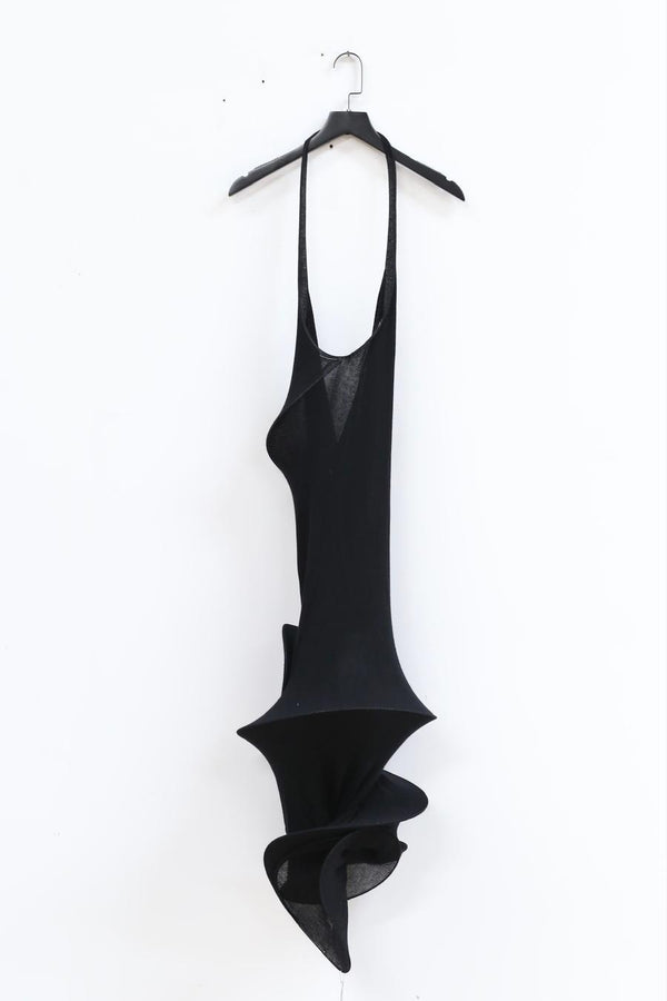 RUI Spiral Halter Dress RAW22KN03 Black